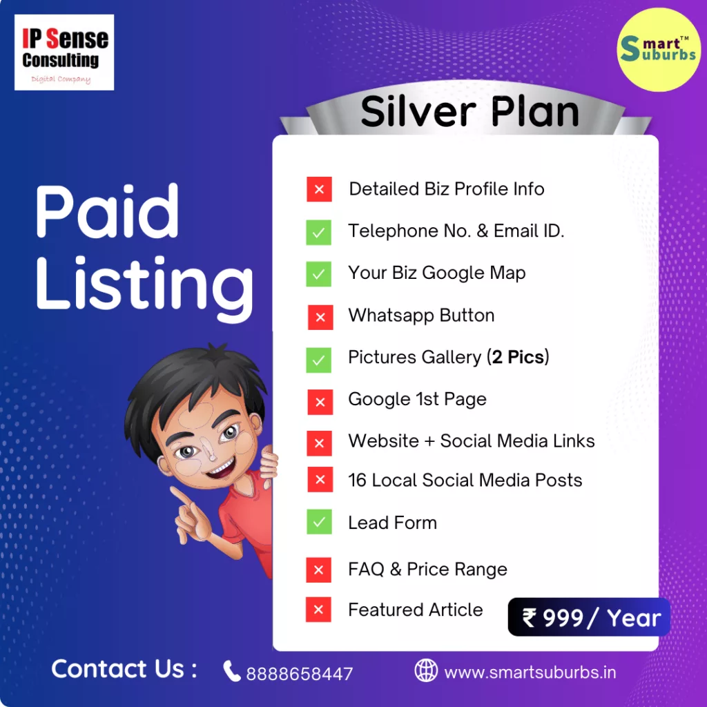 Silver Paid directory listing plan , best digital marketing agency in pune